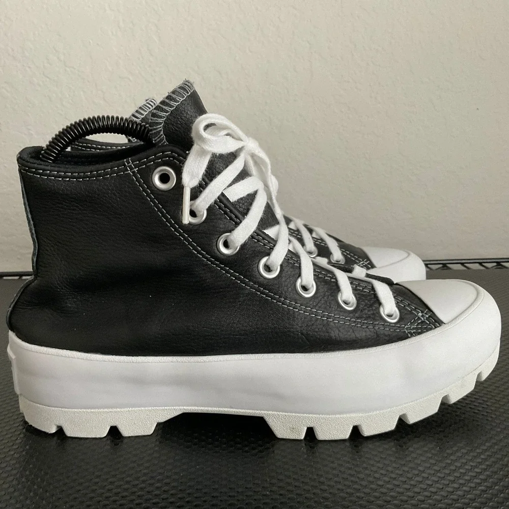 Converse Chuck‎ Taylor All Star Lugged 2.0 Black Leather High Top Mens 8.5 S356